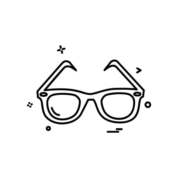 Icono Gafas Diseño Vector Ilustración — Archivo Imágenes Vectoriales