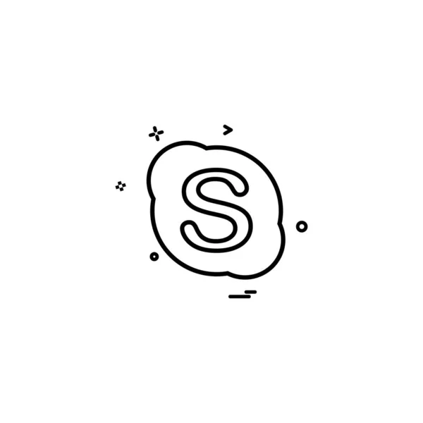 Skype Social Icon Vector Design Illustration — Stock Vector
