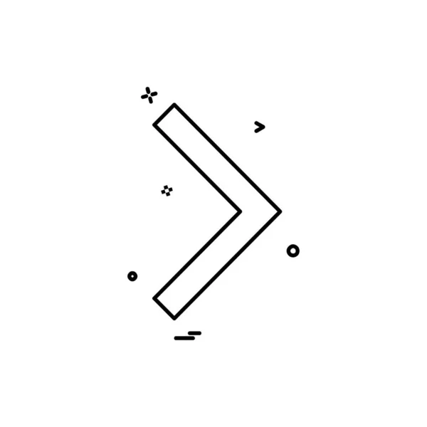 Right Arrow Icon Design Vector — Stock Vector