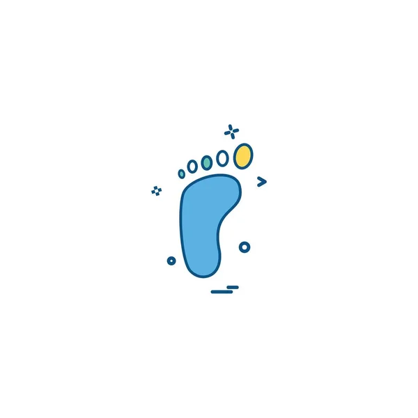Foot Footprint Baby Icon Vector Desige Illustration — Stock Vector