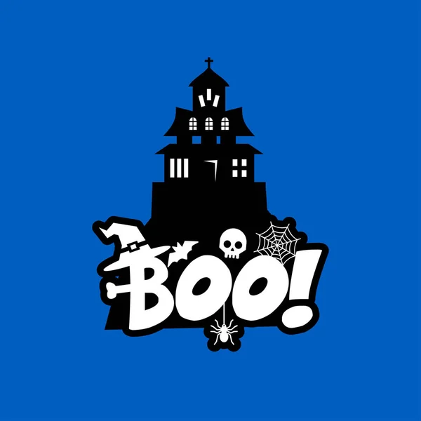 Boo Typography Design Vektor — Stockvektor