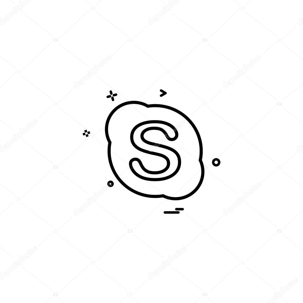Skype social icon vector design illustration