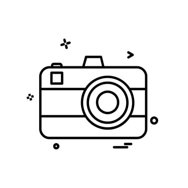 Kamera simgesi tasarım vektörü