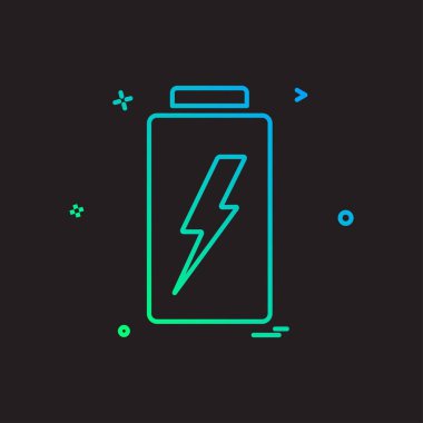 Batarya simgesi tasarım vektörü