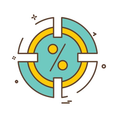 Yüzde simge tasarlamak vektör