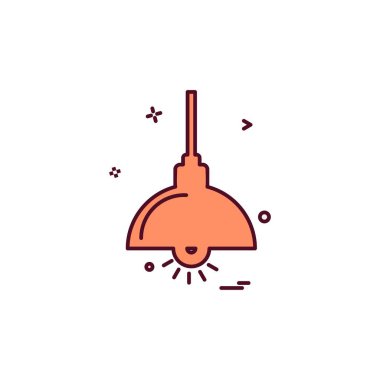 Mobilya simgesi tasarım, renkli vektör çizim