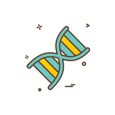 DNA simgesi tasarım, renkli vektör çizim