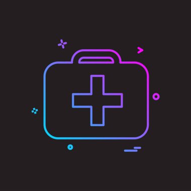 İlk yardım kutusu simge tasarlamak vektör