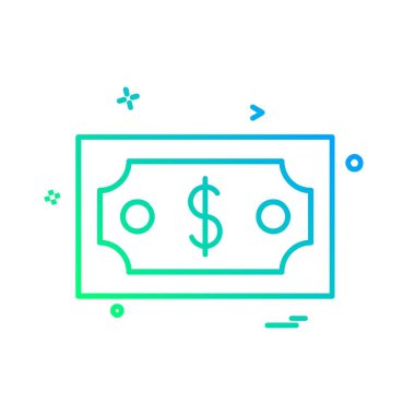 Dolar simgesi tasarım vektörü