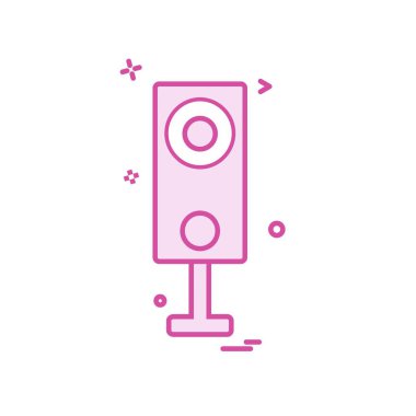 Mikrofon simgesi tasarım, renkli vektör çizim