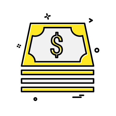 Dolar simgesi tasarım vektörü