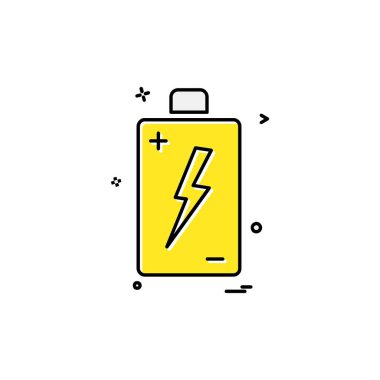 Batarya simgesi tasarım vektörü