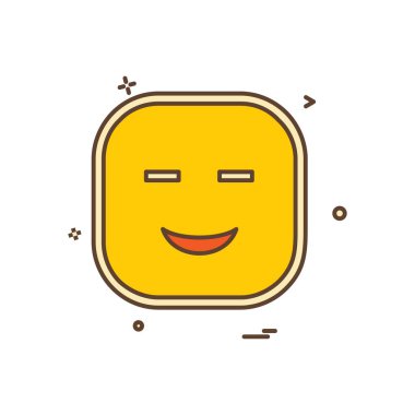 Mutlu Emoji simge tasarlamak vektör