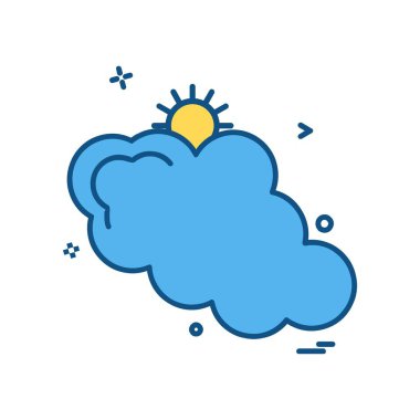 Weather simge vektör beyaz arka plan üzerinde