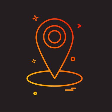 Gezinti simgesi tasarım, renkli vektör çizim