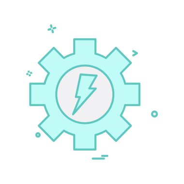 Elektrik akımı simge tasarım vektörü