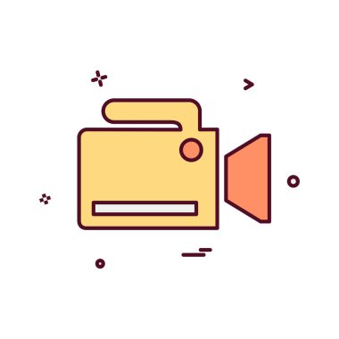 Kamera simgesi tasarım vektörü