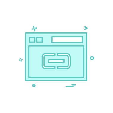 Web yerleşim simgesi tasarım vektörü