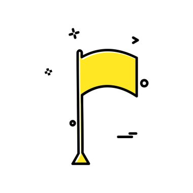 Bayrak simgesi tasarım vektörü