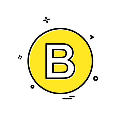 B simge tasarlamak vektör