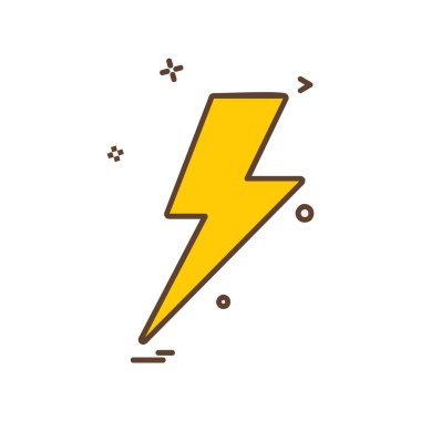 Gök gürültüsü simge tasarlamak vektör