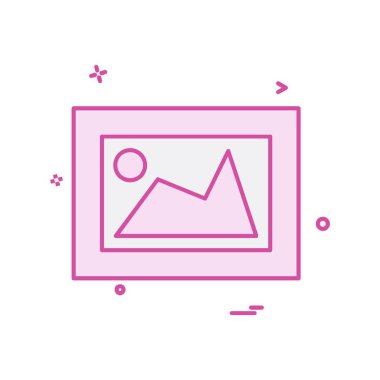 Resim simge tasarlamak vektör 