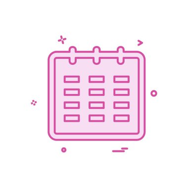 Takvim simgesi tasarım vektörü