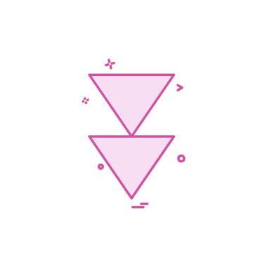 Aşağı ok simgesi tasarım vektörü