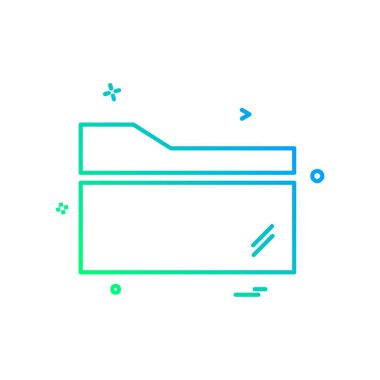 Klasör simge tasarlamak vektör 