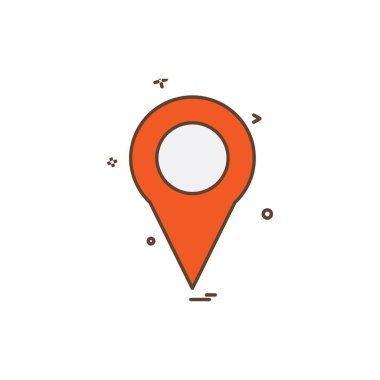 Gezinti simgesi tasarım, renkli vektör çizim