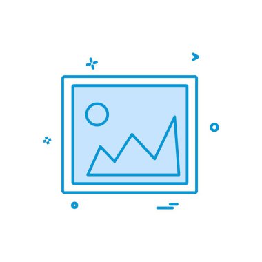 Resim simge tasarlamak vektör 