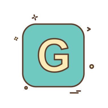 İngilizce alfabe simge tasarlamak vektör 