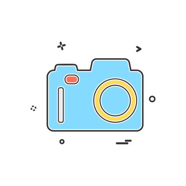 Kamera simgesi tasarım vektörü