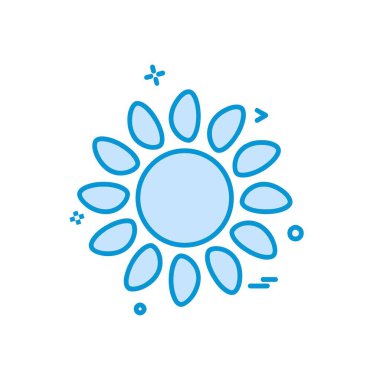 Güneş simgesi tasarım vektörü