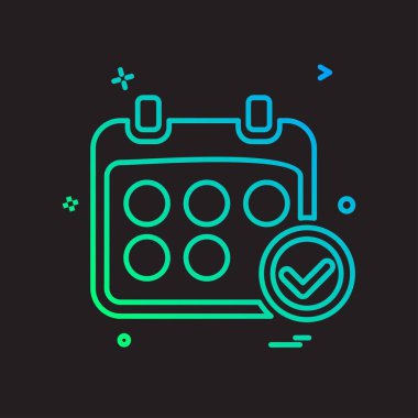 Takvim simgesi tasarım vektörü