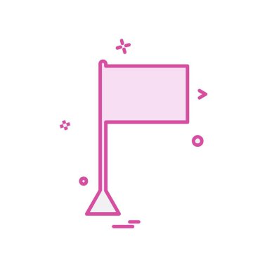 Bayrak simgesi tasarım vektörü