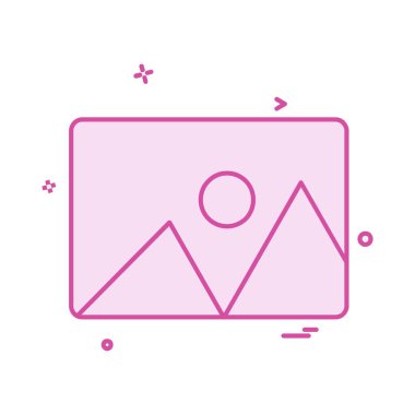 Resim simge tasarlamak vektör 