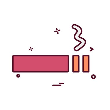 Sigara simgesi tasarım vektörü