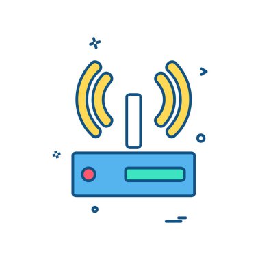 Wifi simge tasarım vektörü