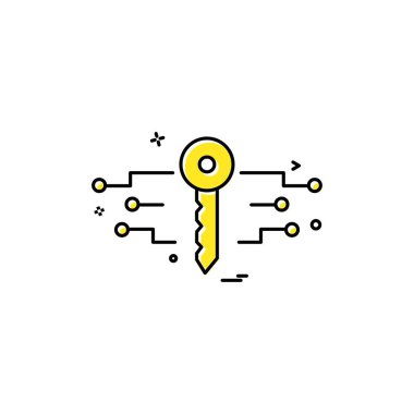 Parola ve güvenlik simgesi tasarım vektörü 