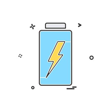 Batarya simgesi tasarım vektörü