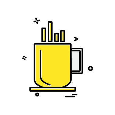 İçki simgesi tasarım, renkli vektör çizim 