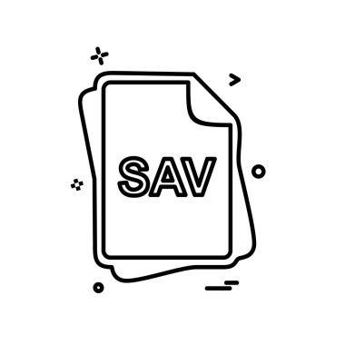 Sav dosya türü simge tasarlamak vektör