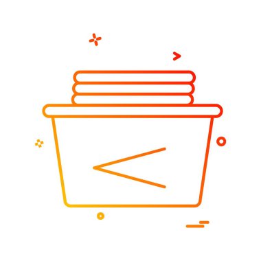 Tuvalet simgesi tasarım, renkli vektör çizim