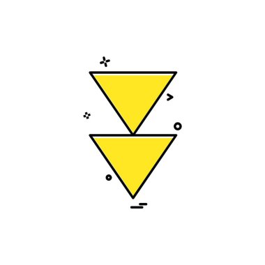 Aşağı ok simgesi tasarım vektörü