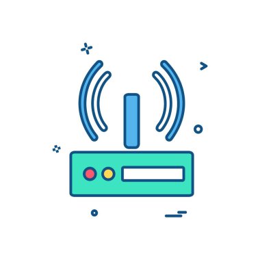 Wifi simge tasarım vektörü