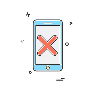 Mobil simge tasarım vektörü