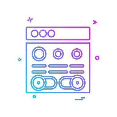 Web düzen simge tasarlamak vektör