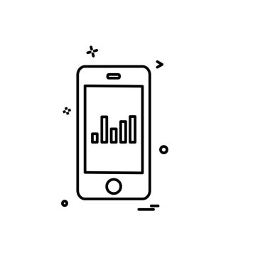 Mobil simge tasarım vektörü 