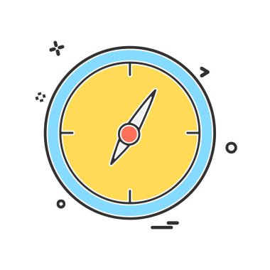 saat düz ikon vektör illüstrasyonu 